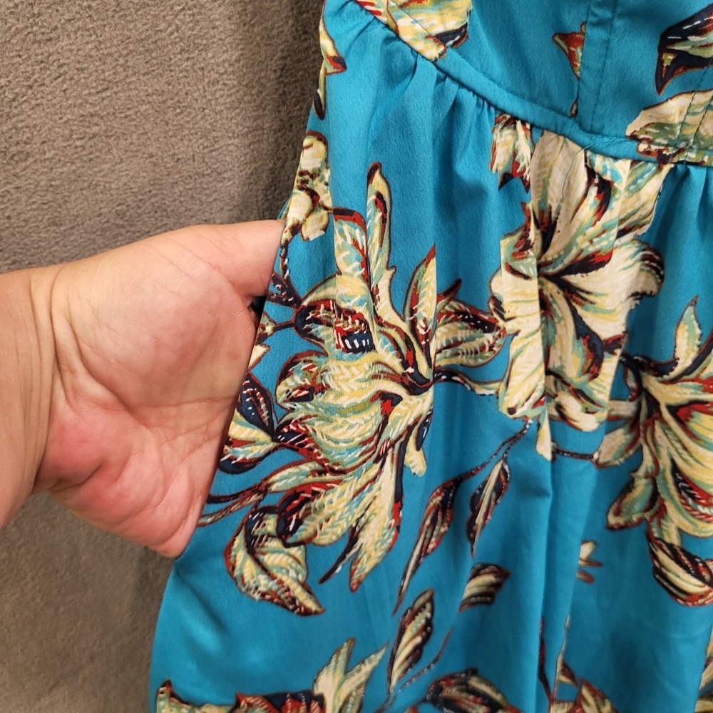 Band Of The Free Strapless Babydoll Dress Women's Size Medium Colorful Floral - Picture 3 of 7